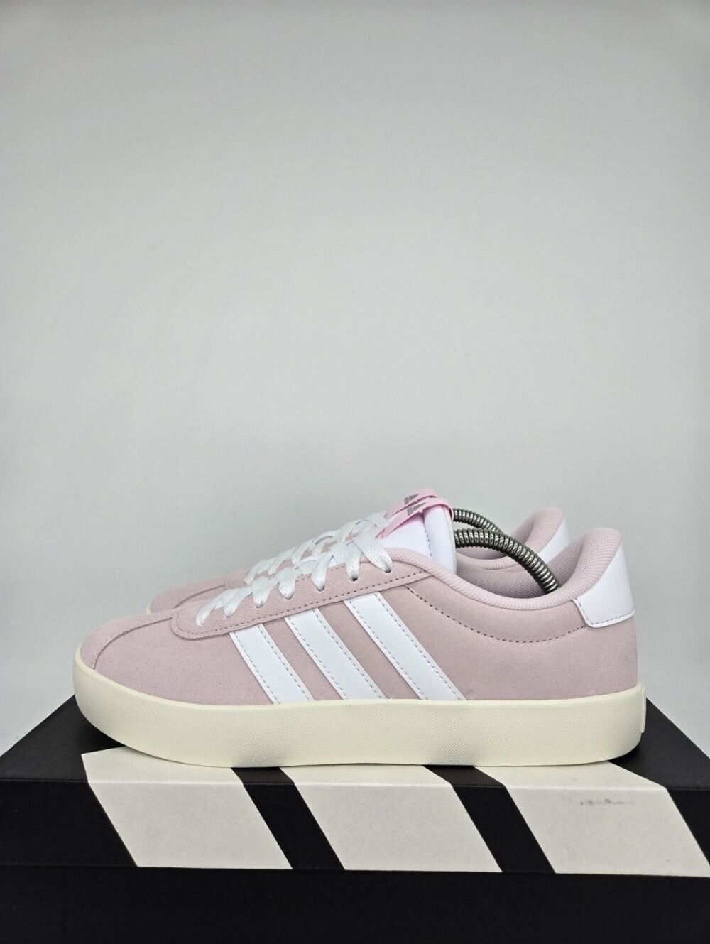 adidas Women's JP5325 VL Court 3.0 Clear Pink Off White Shoes Size 9.5